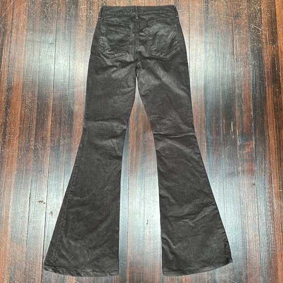 L’AGENCE Women’s Velvet Jeans Pants Size 25 Charcoal Gray Flare Bell Bottoms - Picture 4 of 4